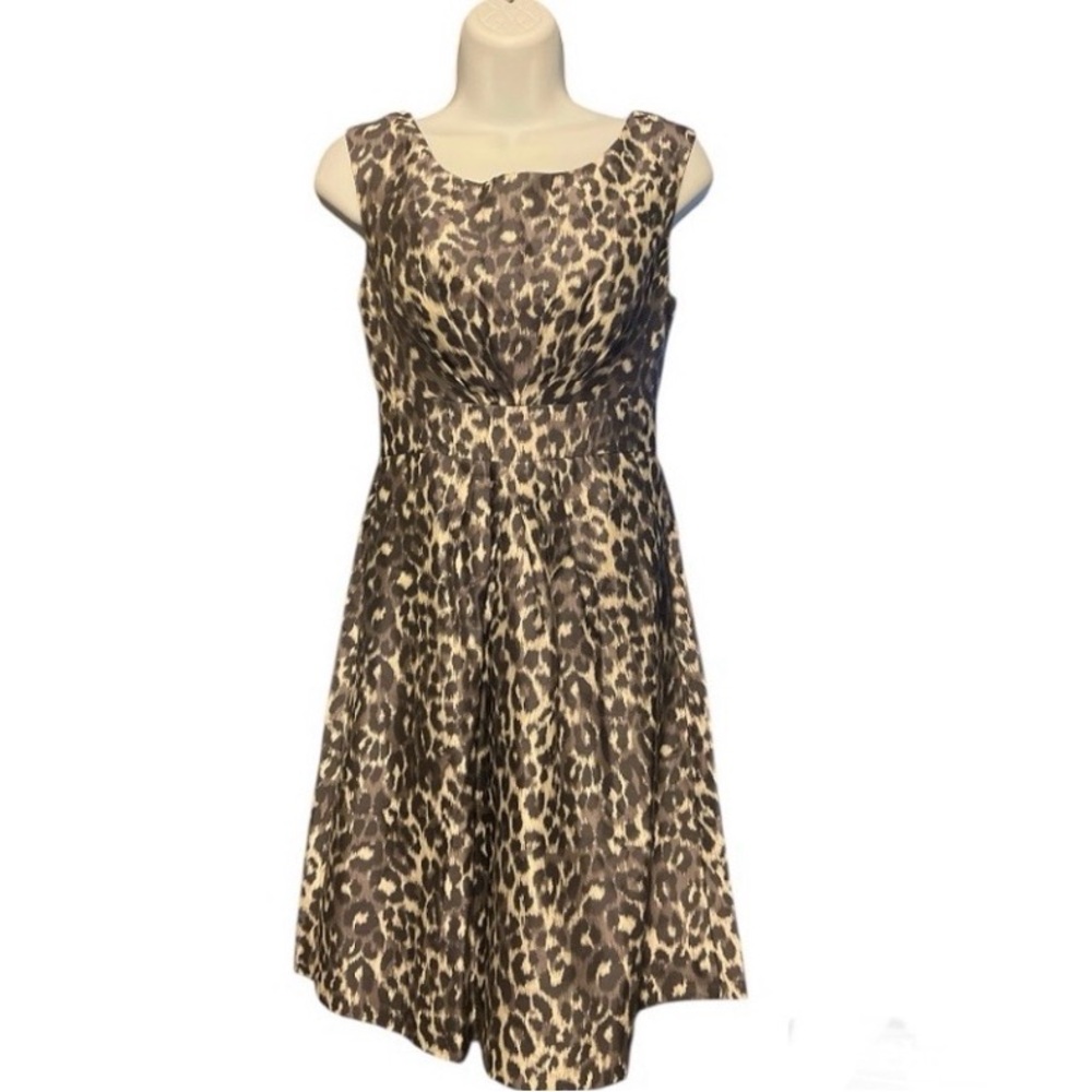 Kate Spade New York Leopard Jacquard Fit & Flare Dress | Size 00